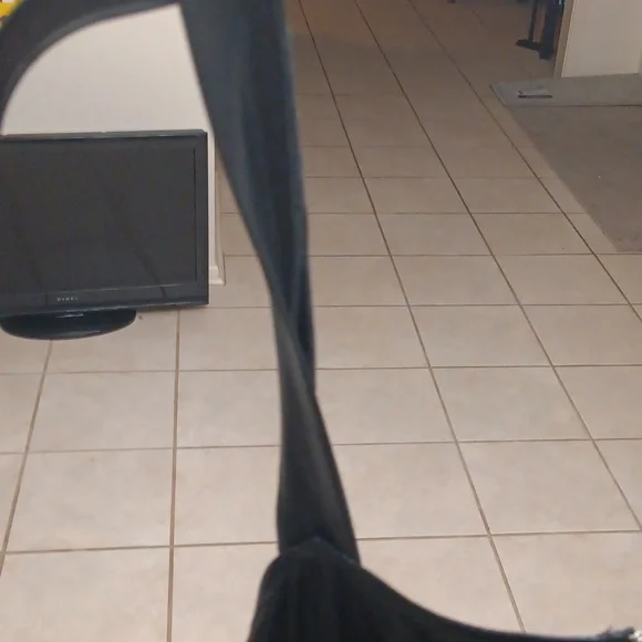 Fashion Nova Black Spaghetti Strap Very Shiny Faux Leather Slip Dress - Picture 3 of 4